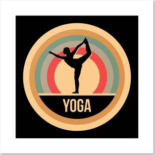 Retro Vintage Yoga Gift For Yogis & Yoginis Posters and Art